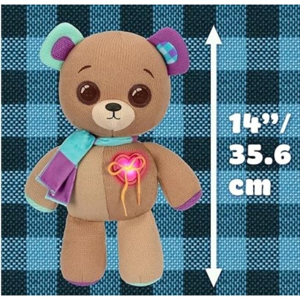 Interactive 14" Plush Magical Expressive Button Eyes Happy, Sad, Winks & Blinks - Picture 7 of 8
